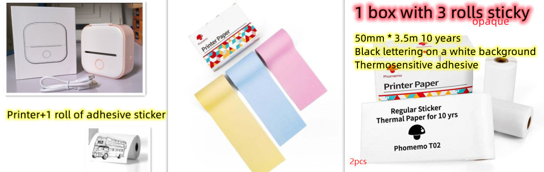 Portable Mini Thermal Label Printer  Bluetooth-compatible