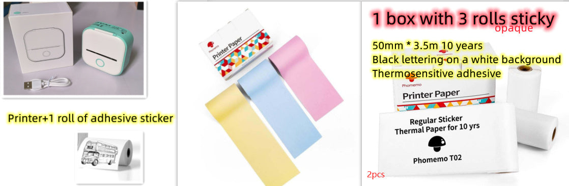 Portable Mini Thermal Label Printer  Bluetooth-compatible