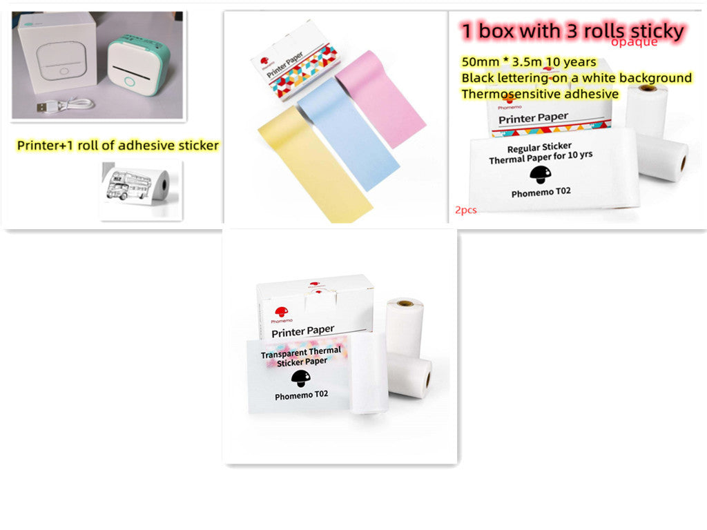 Portable Mini Thermal Label Printer  Bluetooth-compatible